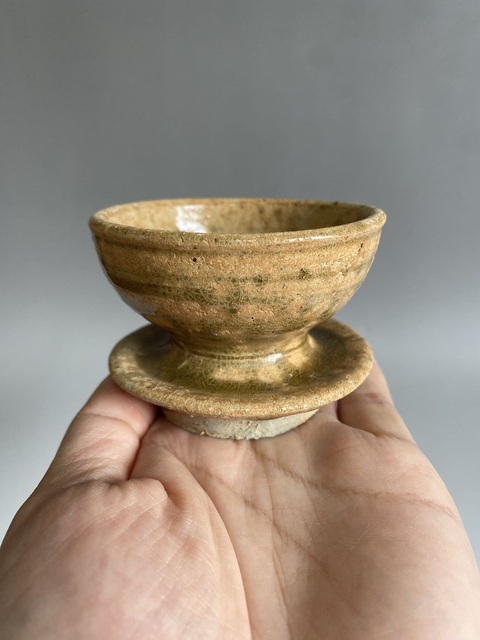 古玩陶瓷青釉盞托真品鑒賞圖