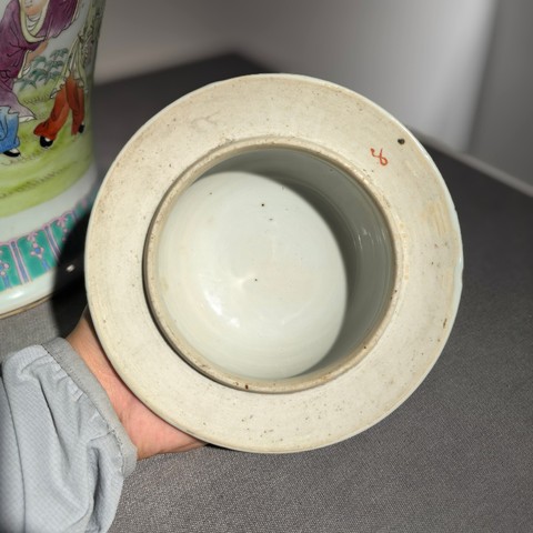 古玩陶瓷粉彩嬰戲圖將軍罐真品鑒賞圖