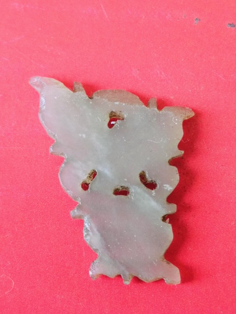 古玩玉器岫玉雕“花片”真品鑒賞圖