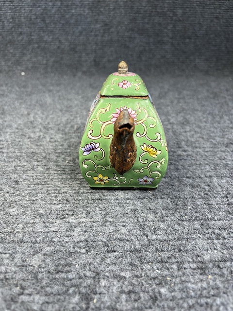 古玩雜項(xiàng)銅胎畫琺瑯人物執(zhí)壺真品鑒賞圖