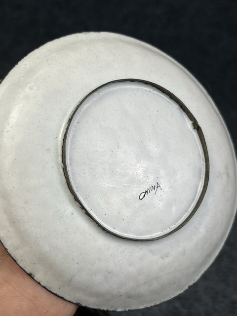 古玩雜項銅胎畫琺瑯花卉紋盤真品鑒賞圖