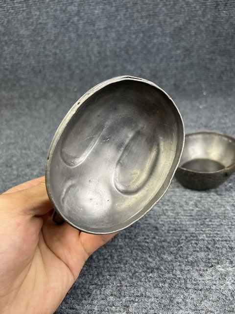 古玩雜項(xiàng)鴨型錫制蓋盒真品鑒賞圖