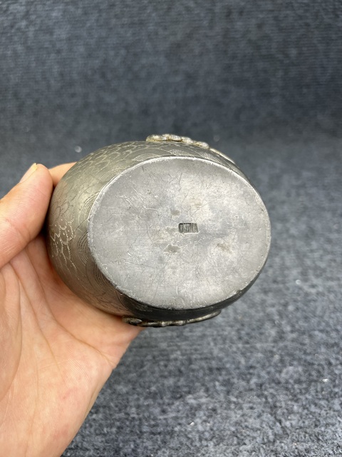 古玩雜項(xiàng)鴨型錫制蓋盒真品鑒賞圖