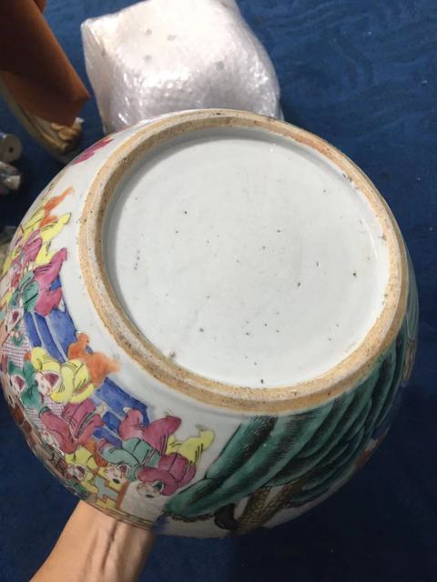 古玩陶瓷百子鬧春西瓜罐真品鑒賞圖