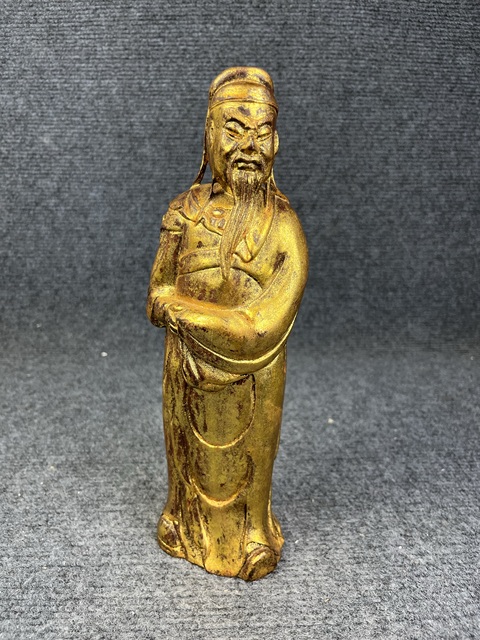古玩雜項(xiàng)木雕關(guān)公像真品鑒賞圖