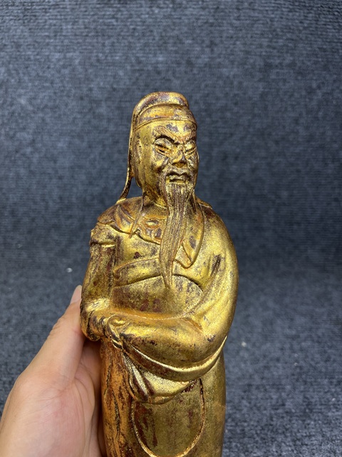 古玩雜項(xiàng)木雕關(guān)公像真品鑒賞圖