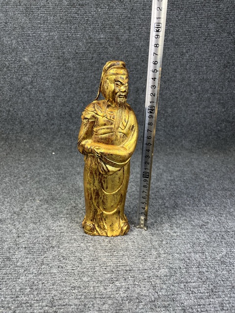 古玩雜項(xiàng)木雕關(guān)公像真品鑒賞圖