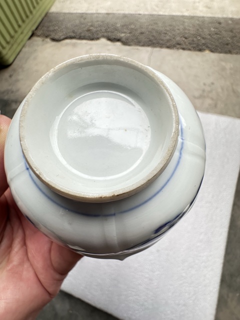 古玩陶瓷青花五彩花口碗真品鑒賞圖