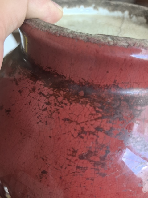 古玩陶瓷郎紅釉天球瓶真品鑒賞圖