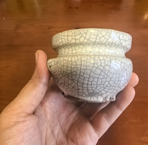 古玩陶瓷哥釉香爐真品鑒賞圖