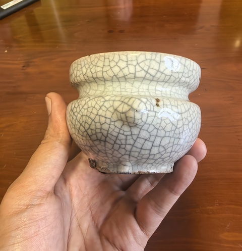 古玩陶瓷哥釉香爐真品鑒賞圖