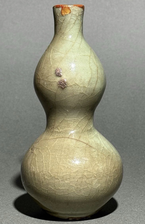 古玩陶瓷龍泉葫蘆瓶真品鑒賞圖