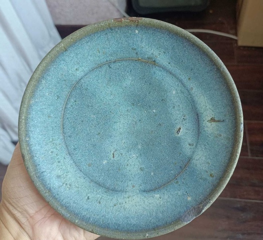 古玩陶瓷元代鈞窯盤真品鑒賞圖