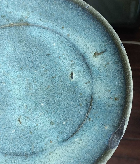 古玩陶瓷元代鈞窯盤真品鑒賞圖
