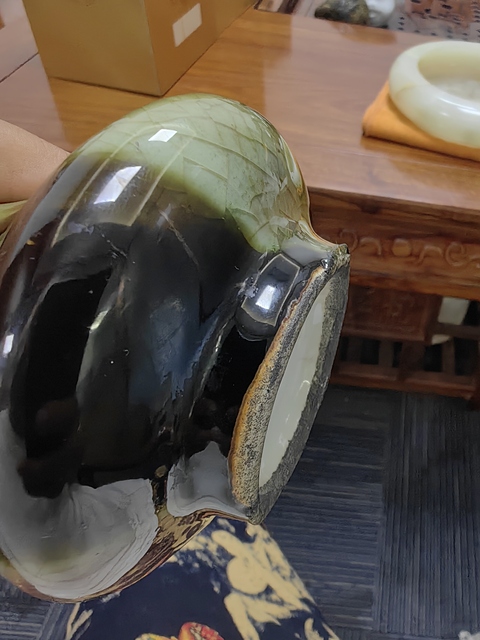 古玩陶瓷窯變瓶真品鑒賞圖