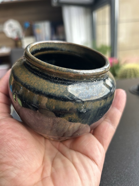 古玩陶瓷金元耀州窯兔毫釉茶入(茶器)拍賣,當前價格276元