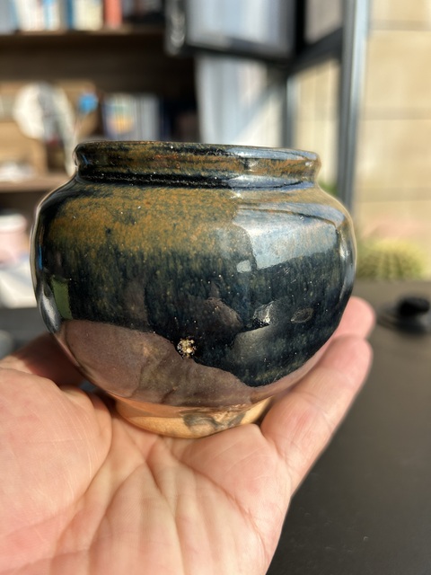 古玩陶瓷金元耀州窯兔毫釉茶入(茶器)拍賣,當前價格276元