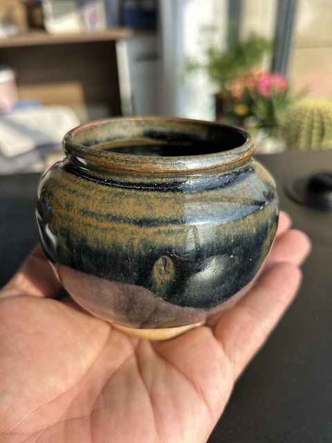 古玩陶瓷金元耀州窯兔毫釉茶入(茶器)拍賣,當前價格276元