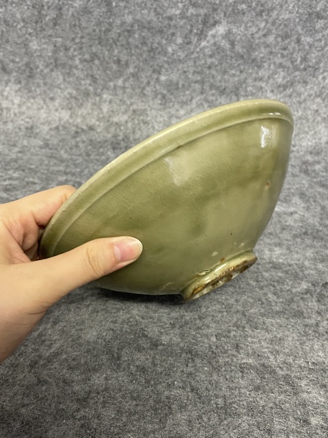 古玩陶瓷耀州窯刻花大碗真品鑒賞圖