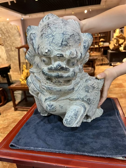 古玩雜項獅子擺件真品鑒賞圖