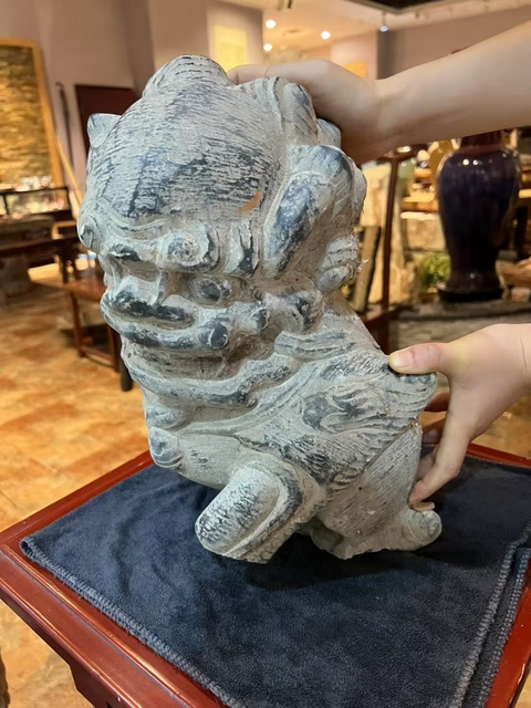古玩雜項獅子擺件真品鑒賞圖