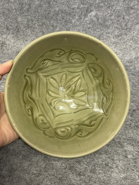 古玩陶瓷耀州窯刻花大碗真品鑒賞圖