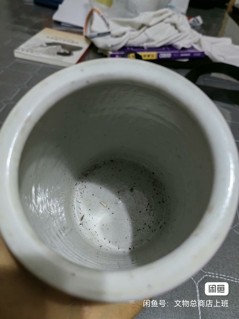 古玩陶瓷青花三多紋筆筒真品鑒賞圖