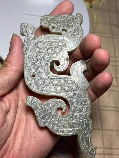 古玩玉器仿古玉龍真品鑒賞圖