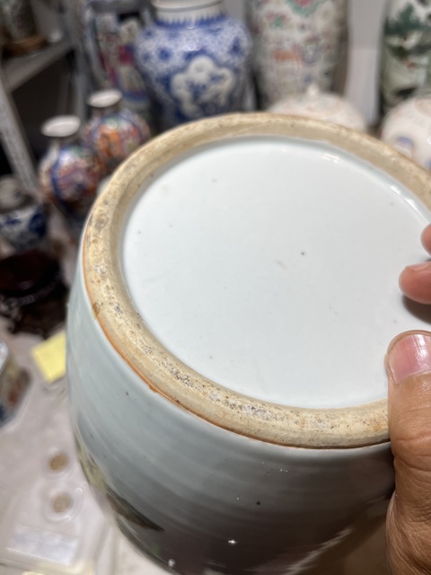 古玩陶瓷晚清粉彩人物仕女瓶真品鑒賞圖