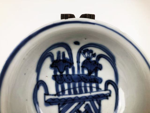 古玩陶瓷明萬歷·提籃花深腹洗真品鑒賞圖