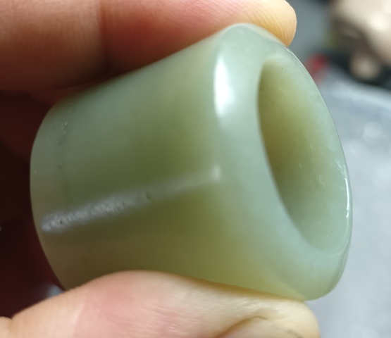 古玩玉器和田玉雕“素紋扳指”真品鑒賞圖