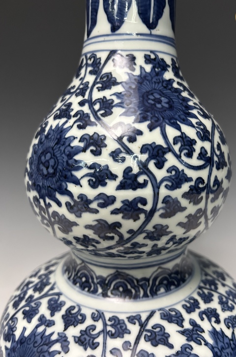 古玩陶瓷嘉靖青花葫蘆瓶真品鑒賞圖