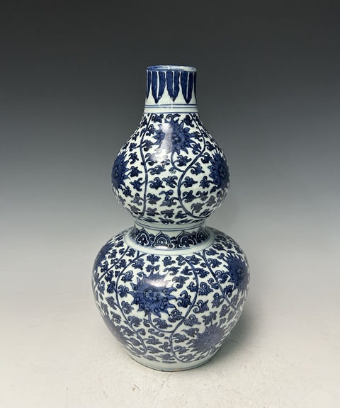 古玩陶瓷嘉靖青花葫蘆瓶真品鑒賞圖