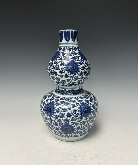 古玩陶瓷嘉靖青花葫蘆瓶真品鑒賞圖