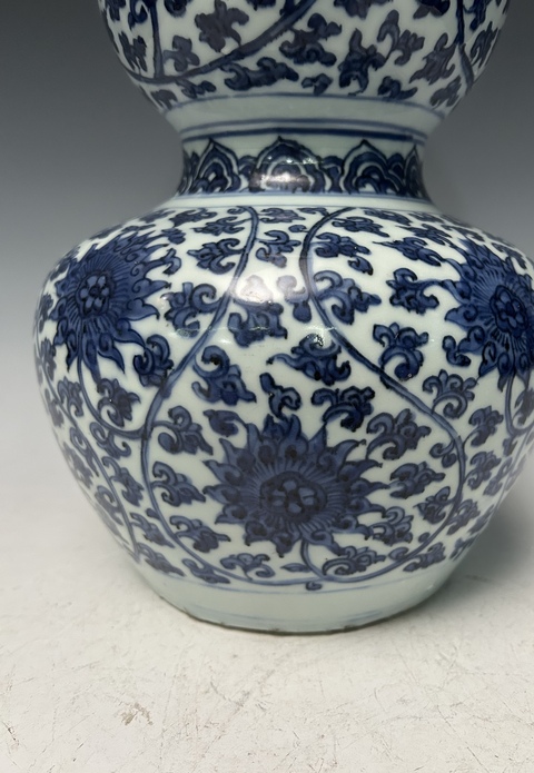 古玩陶瓷嘉靖青花葫蘆瓶真品鑒賞圖