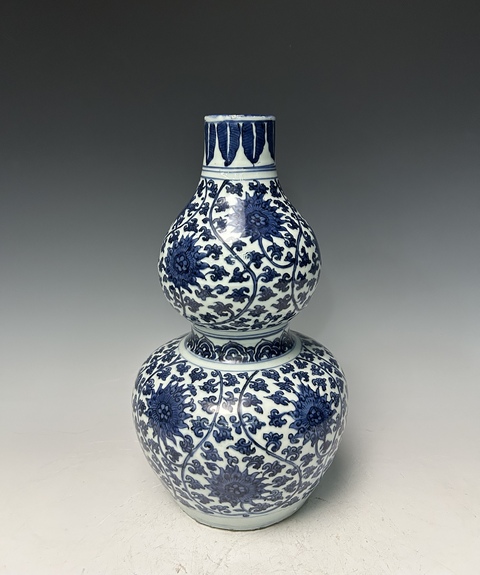 古玩陶瓷嘉靖青花葫蘆瓶真品鑒賞圖