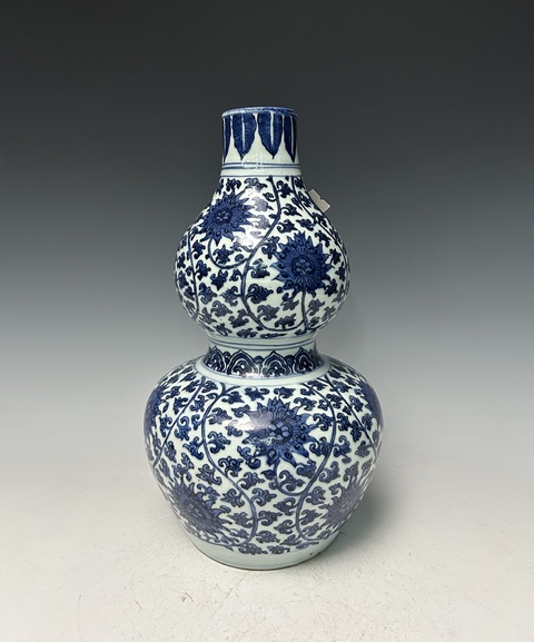 古玩陶瓷嘉靖青花葫蘆瓶真品鑒賞圖
