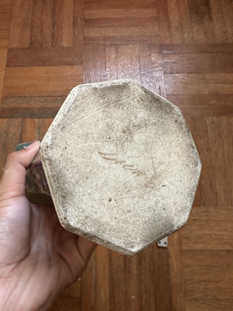 古玩陶瓷人物紋青花加彩花觚真品鑒賞圖