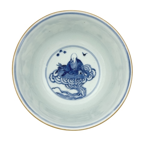 古玩陶瓷八仙圖青花碗真品鑒賞圖