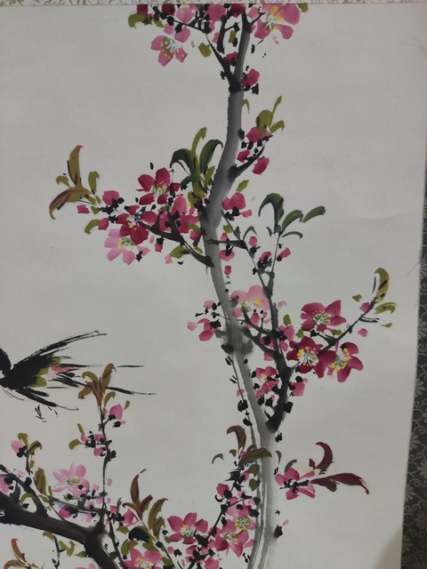 古玩字畫原裝原裱名家趙屏蘭 桃花春燕拍賣，當(dāng)前價(jià)格10元