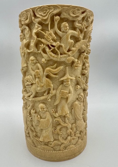 古玩雜項筆筒真品鑒賞圖