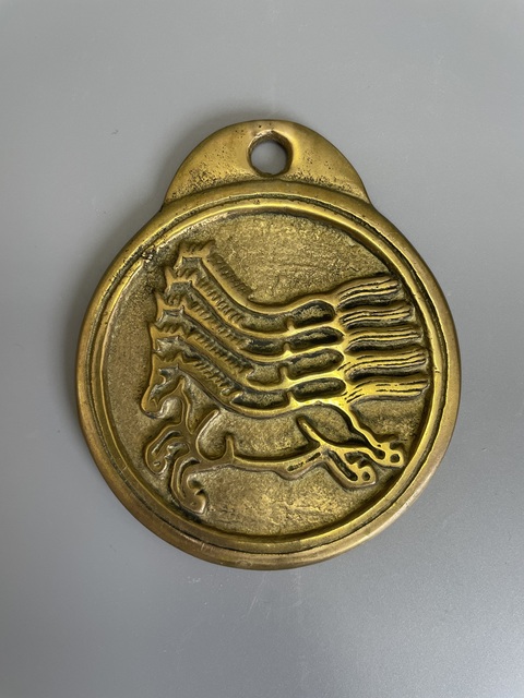 古玩銅器清代 尚瑞院御馬牌 五馬牌 真品鑒賞圖
