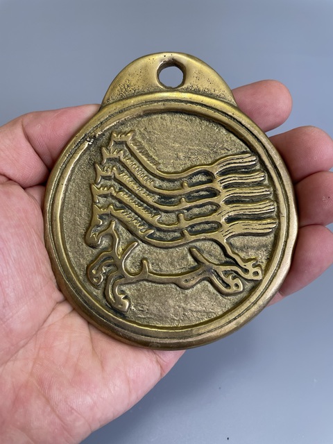 古玩銅器清代 尚瑞院御馬牌 五馬牌 真品鑒賞圖