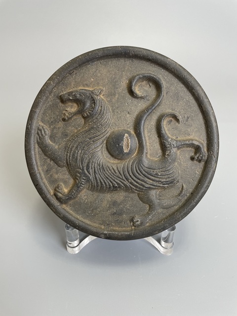 古玩陶瓷秦漢 白虎磚雕 真品鑒賞圖