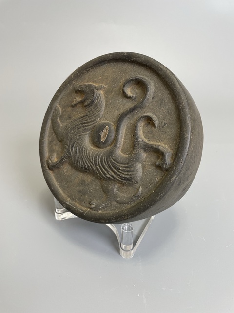 古玩陶瓷秦漢 白虎磚雕 真品鑒賞圖