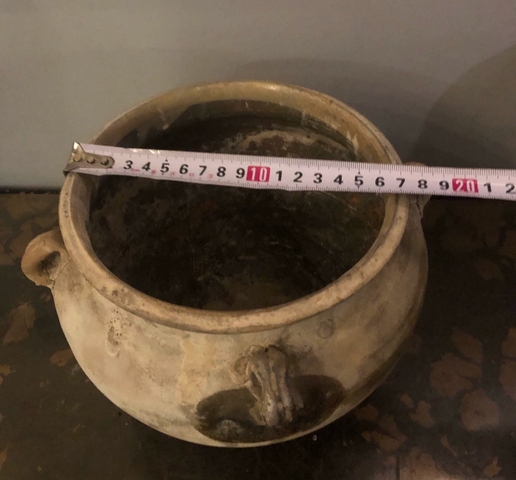 古玩陶瓷褐彩四系罐真品鑒賞圖