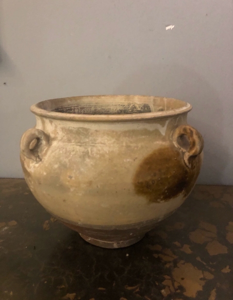 古玩陶瓷褐彩四系罐真品鑒賞圖