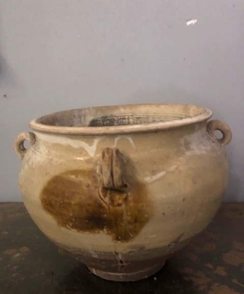 古玩陶瓷褐彩四系罐真品鑒賞圖