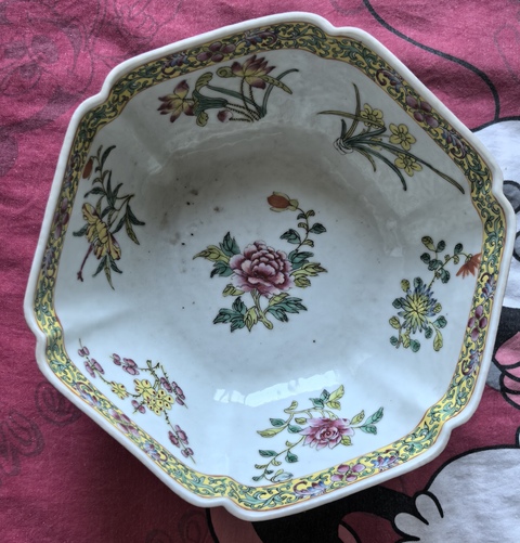 古玩陶瓷十二花神粉彩碗真品鑒賞圖