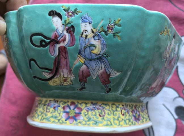 古玩陶瓷十二花神粉彩碗真品鑒賞圖